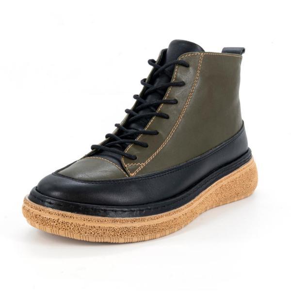 MAMMAMİA D25KB-1000 BAĞCIK VE FERMUARLI DERİ HAFİF KADIN BOT - Image 1