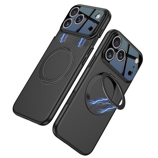 Apple iPhone 17 Pro Kılıf M-safe Şarj Özellikli 360 Derece Standlı Çift Parçalı Zore Torino Kapak - Image 1