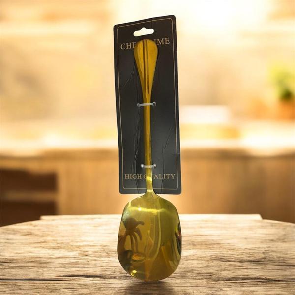 ENFA Gold Servis Kaşığı – Pilav Kaşığı | Şık ve Dayanıklı Sunum Kaşığı - Image 1