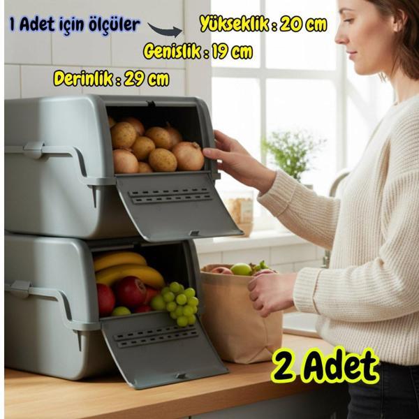 Technow Motek MT-40 S-Box 8 Litre Çok Amaçlı Organizer Düzenleyici Antrasit  2 Adet - Image 1