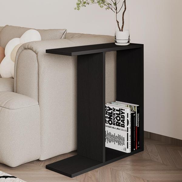 Lotus Modern Yan Sehpa – Kitaplıklı ve Dekoratif Tasarım - Image 1