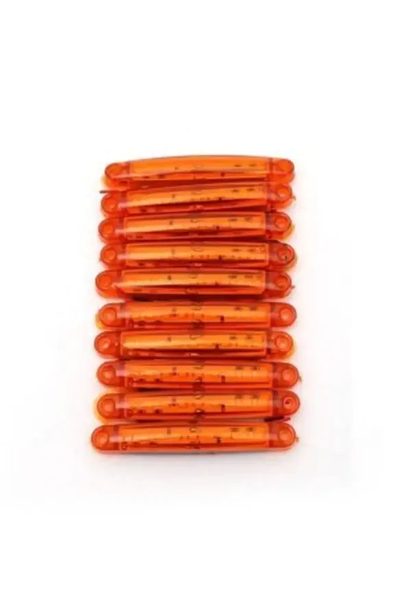 10 Adet 9 Ledli Parmak Led Lamba Sarı 12v-24v - Image 1