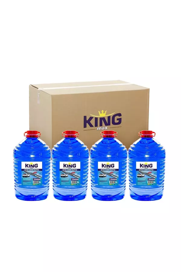 KING MAX Cam Suyu 5 LT Antifriz İçerikli -20 Derece 4'Lü Avantaj Paket - Image 1