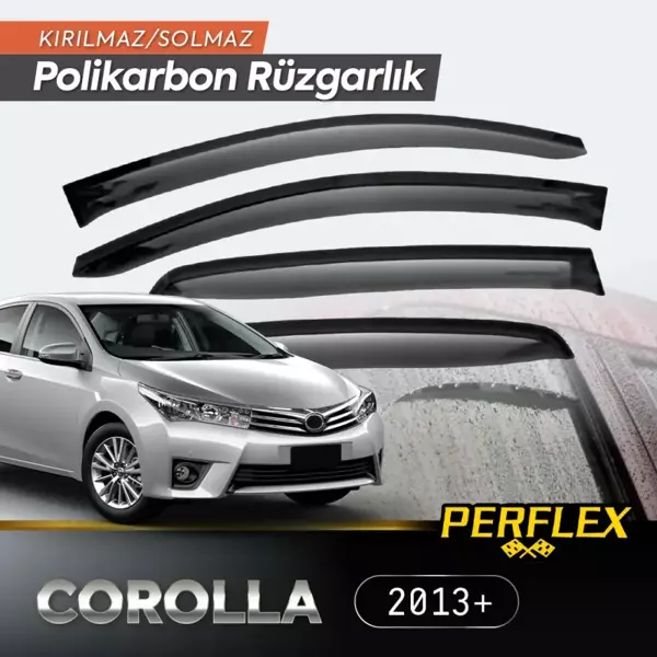 Perflex Polikarbon Kırılmaz Rüzgarlık V2 Mugen Toyota Corolla 2013+ - Image 1