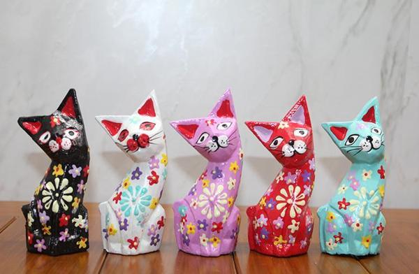 Ahşap 5'li Kedi Seti Model 2 - Image 1