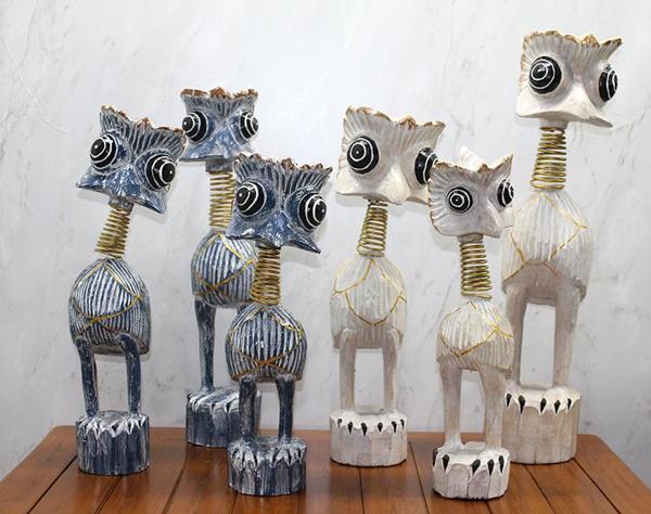 Ahşap 3'lü Deve Kuşu Seti 60 Cm - Image 1