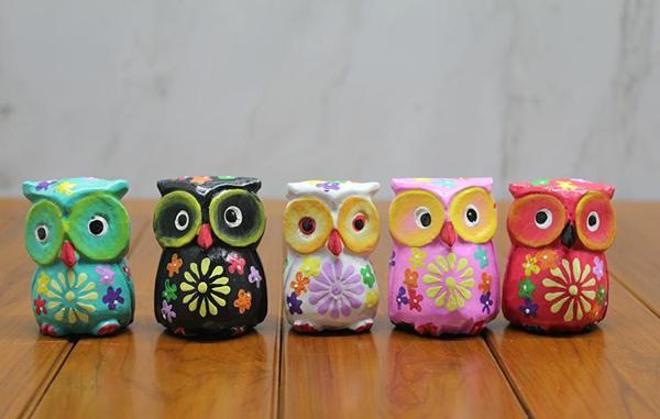 Ahşap 5'li Baykuş Seti Model 2 - Image 1