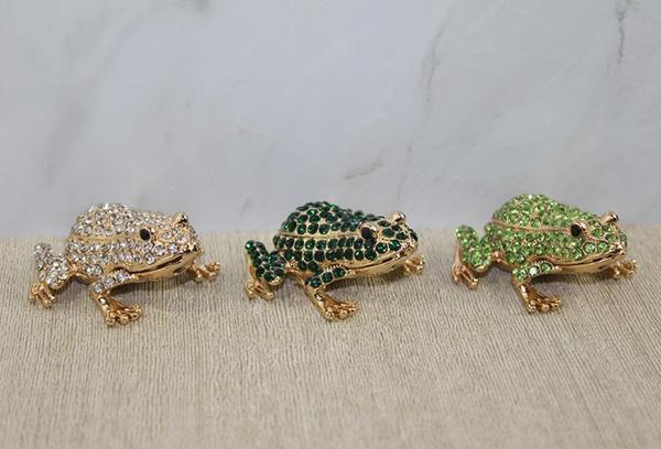 Swarovski Taşlı Minik Figür - Kurbağa Model 2 - Image 1