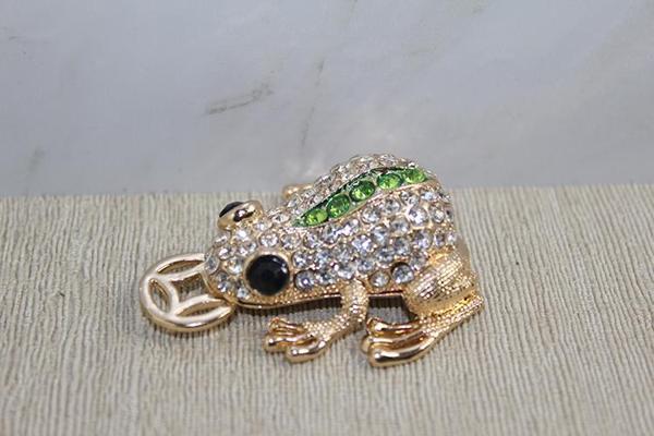 Swarovski Taşlı Minik Figür - Kurbağa - Image 1