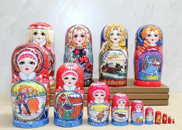 10'lu Ahşap Matruşka Seti - Image 1