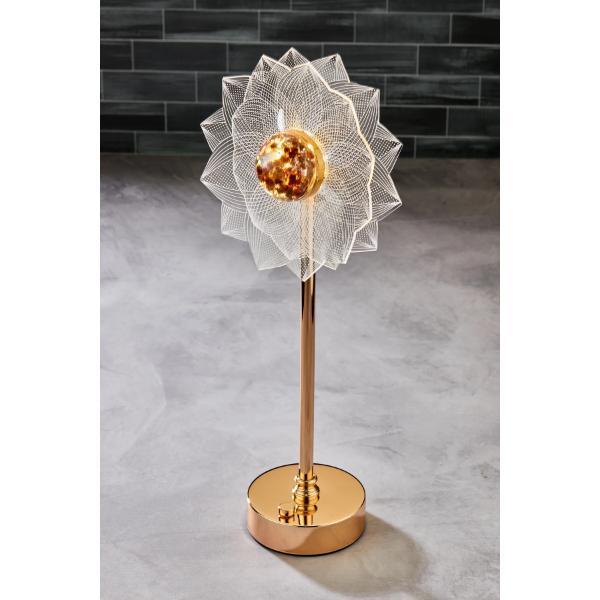 Çiçek Tasarımlı LED Masa Lambası - Image 1