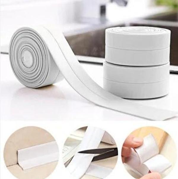 156 gr BEYAZ Su Sızdırmaz Lavabo Kenar Bandı (3.2m) - Image 1