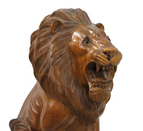 Ahşap Aslan Figürü 50 cm - Image 1