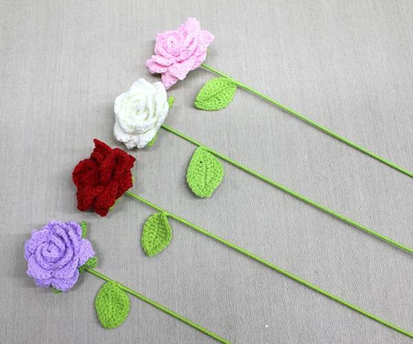 El Örgüsü Tekli Gül - Image 1