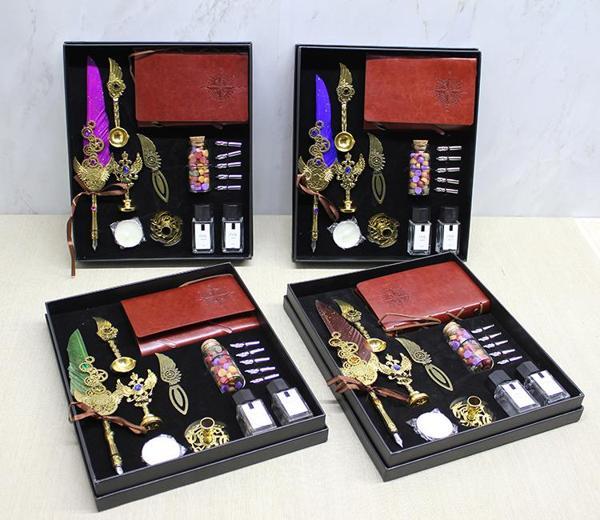 Deri Defterli Divit Hokka Ve Mühür Seti Model 2 - Image 1