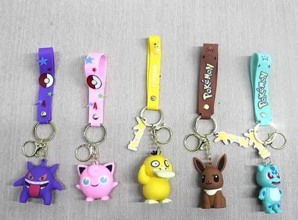 Pokemon Serisi Karışık Karakterler Silikon Anahtarlık - Image 1