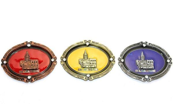 İstanbul Temalı Metal Magnet Galata Kulesi Kabartmalı - Image 1