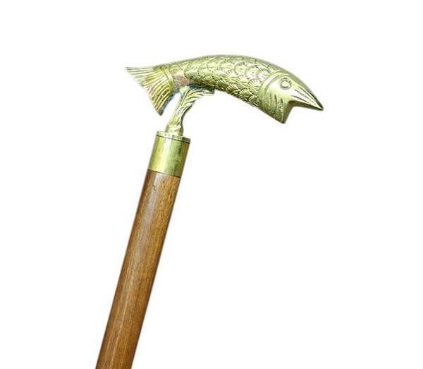 Pirinç Balık Tasarımı Baston - Image 1