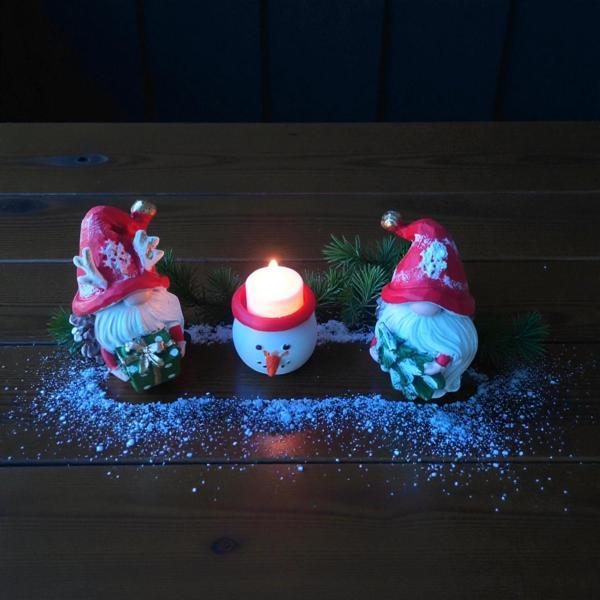 YILBAŞI DEKORASYON 3 LÜ DEKORASYON BİBLO TEA LIGHT MUMLU YILBAŞI DEKORASYON BİBLO - Image 1