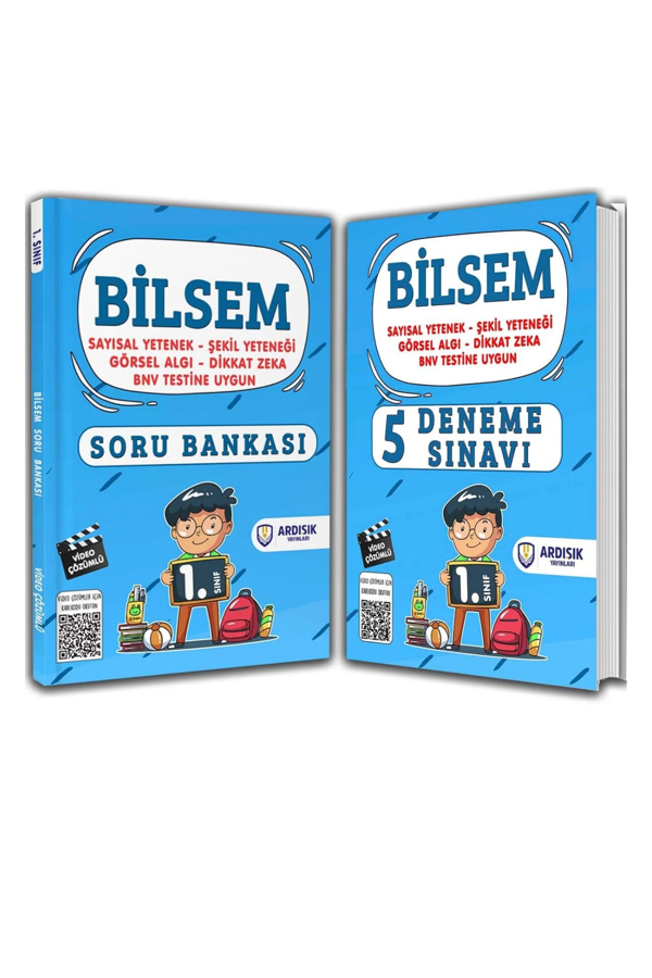 Ardışık Yayınları 1. Sınıf Bilsem Soru Bankası ve Deneme Sınavı Tamamı Video Çözümlü 2 Kitap Seti - Ardışık Yayıncılık - Image 1