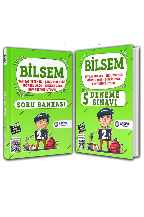 Ardışık Yayınları 2. Sınıf Bilsem Soru Bankası ve Deneme Sınavı Tamamı Video Çözümlü 2 Kitap Set - Ardışık Yayıncılık - Image 1