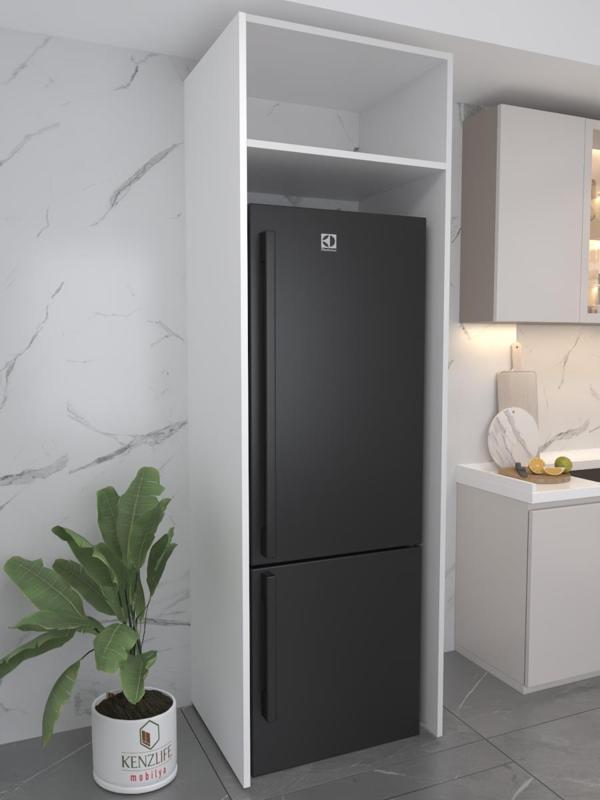 Kenzlife buzdolabı derin dondurucu dolabı modülü antarktika beyaz 230*080*90 kapaksız arkalıksız - Image 1