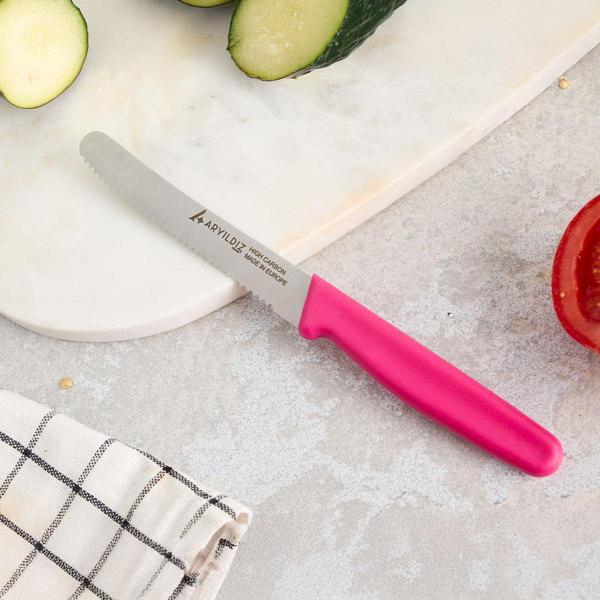 Aryıldız Daily Domates Bıçağı Pembe 11 cm - Image 1