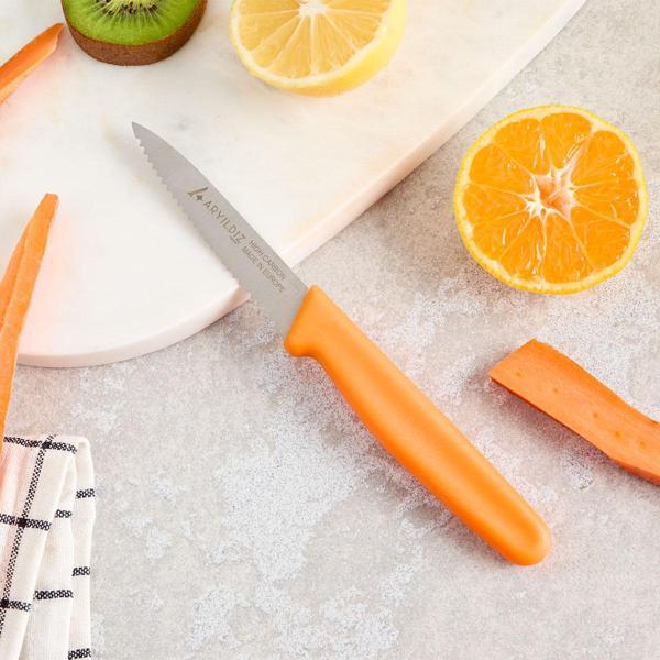 Aryıldız Daily Tırtıklı Meyve Bıçağı Turuncu 9 cm - Image 1