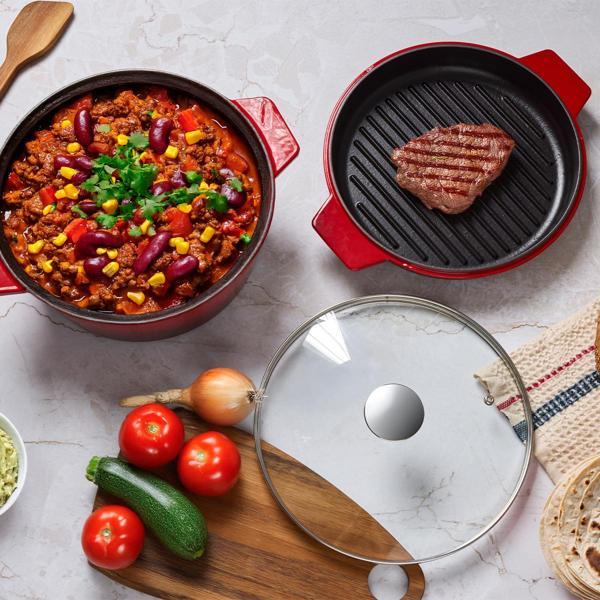 Aryıldız Duo Cast İron Tencere Kırmızı 20 cm - Image 1