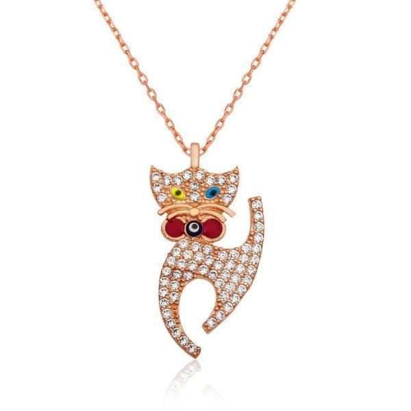 925 Ayar Gümüş Van Kedisi Gümüş Kadın Kolye - Image 1