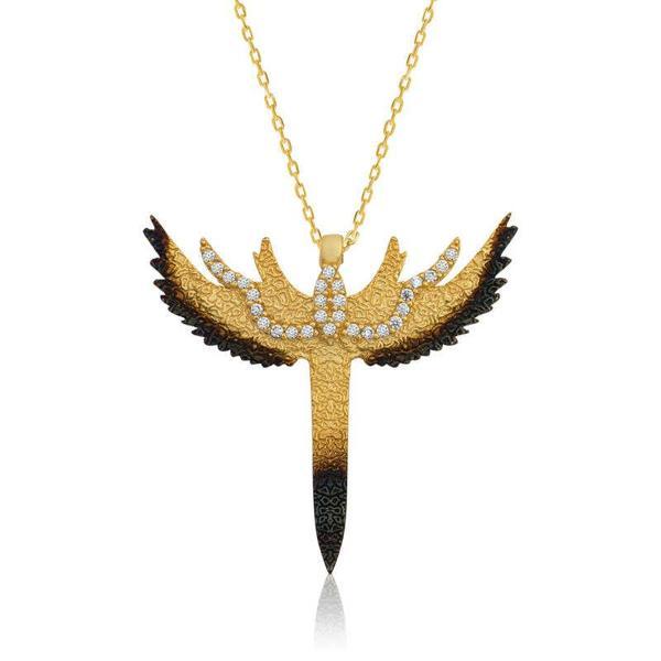 925 Ayar Gümüş Kılıç Kadın Gümüş Kolye - Image 1