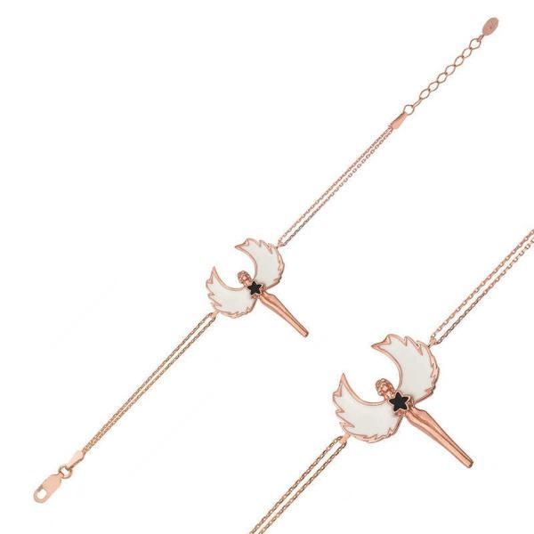 925 Ayar Gümüş Rose Su Perisi Bileklik - Image 1