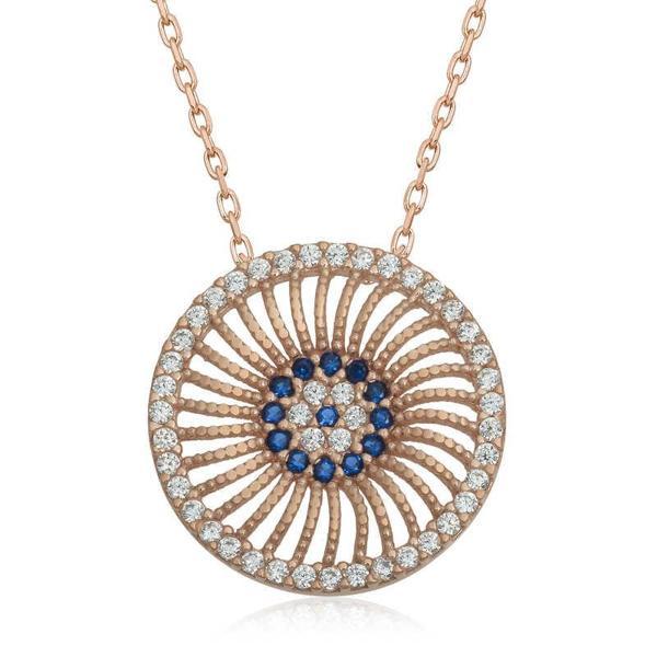 ​925 Ayar Gümüş Nazar Kadın Gümüş Kolye - Image 1