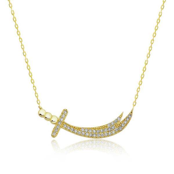 Gümüş Gold Zülfikar Kılıcı Kadın Kolye - Image 1