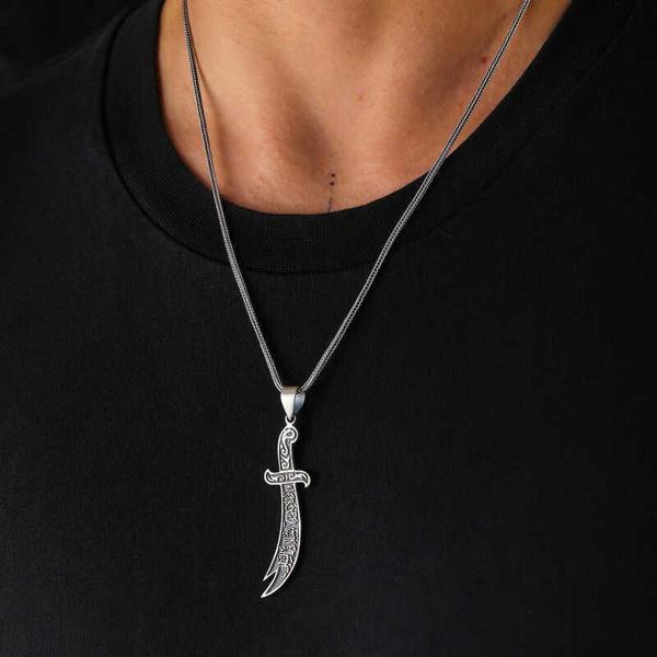 Gümüş Hz. Ali Zülfikar Kılıcı Kolye - Image 1