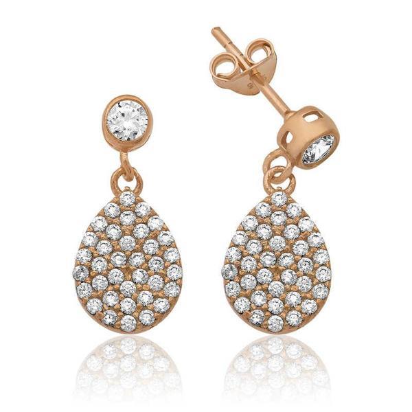 925 Ayar Gümüş Damla Küpe - Image 1