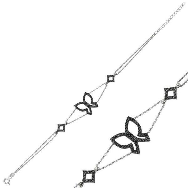 925 Ayar Gümüş Kelebek Bileklik - Image 1