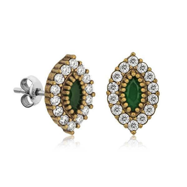 Gümüş Otantik Mekik Çivili Küpe - Image 1