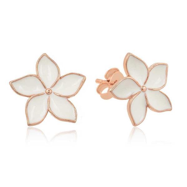 ​925 Ayar Gümüş Yasemin Çiçeği Çivili Küpe - Image 1