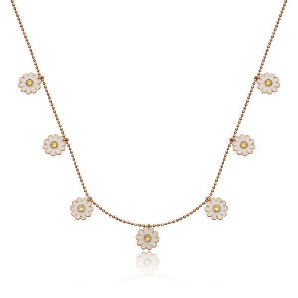 925 Ayar Gümüş Papatya Şans Kadın Gümüş Kolye - Image 1