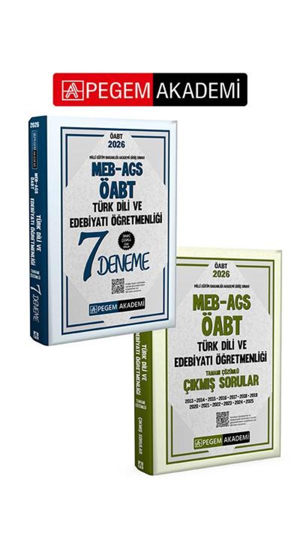 PEGEM AKADEMİ 2026 MEB AGS ÖABT Türk Dili ve Edebiyatı Öğretmenliği Tamamı Çözümlü Çıkmış Sorular +  - Pegem Akademi Yayıncılık - Image 1