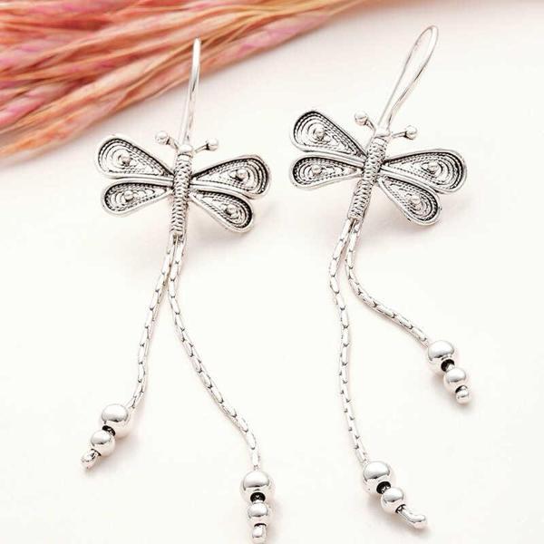 925 Ayar Gümüş Telkari Sallantılı Yusufçuk Kadın Küpe - Image 1