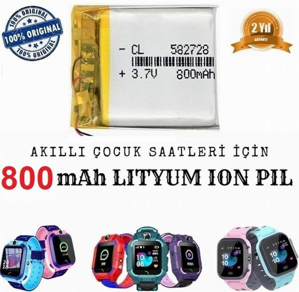 800 Mah Twox Q50 Akıllı Çocuk Saat Telefon Batarya - Pil 3.7v 800mah 582728 pil - Image 1