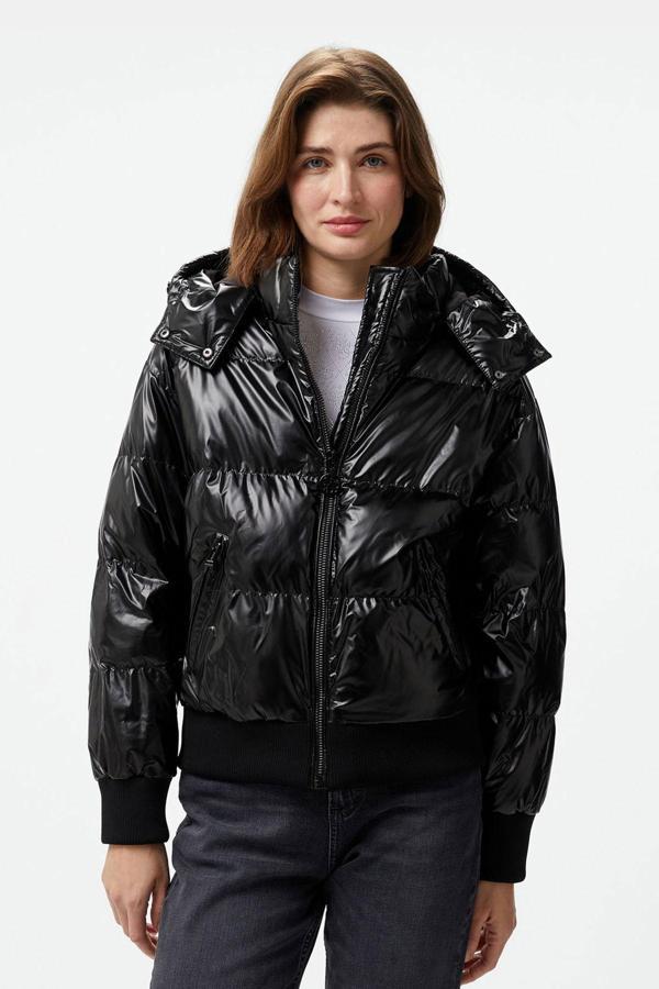 Guess Bice Poly Metallic Coated Kadın Mont - Image 1