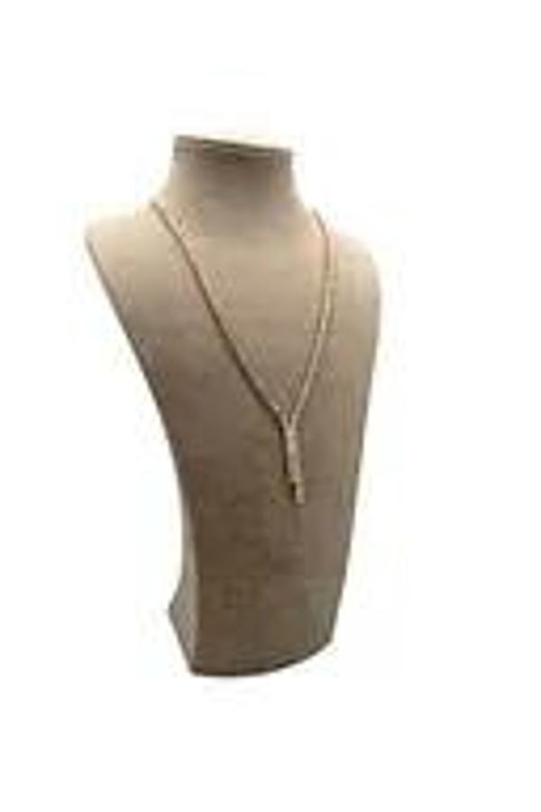 Süet Kumaş Elisia Manken Kahve Renk 32/15 Cm Kolye Gerdanlık Takı Sergileme Mankeni - Image 1