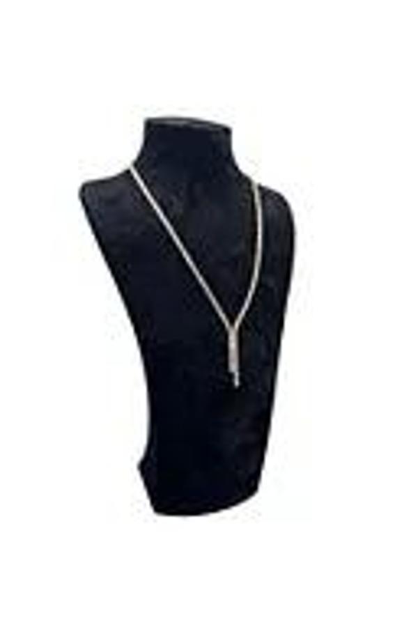 Süet Kumaş Elisia Manken Siyah Renk 32/15 Cm Kolye Gerdanlık Takı Sergileme Mankeni - Image 1