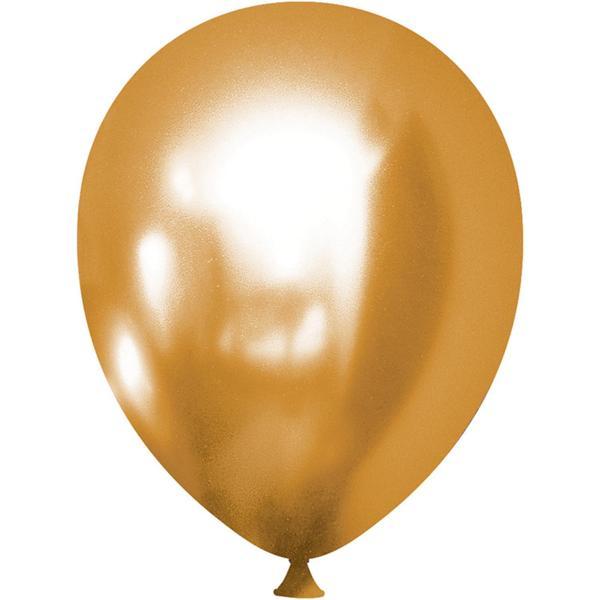 Helyuma Uyumlu Gold Altın Krom Balon Mirror Balon 12 inç 5 Adet Gold Altın Balon 12 inch - Image 1