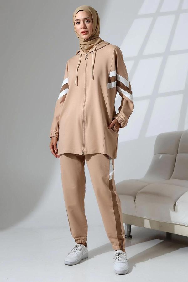 Kadın Mevsimlik Penye Alt Üst Spor ve Rahat Tesettür Takım - Image 1