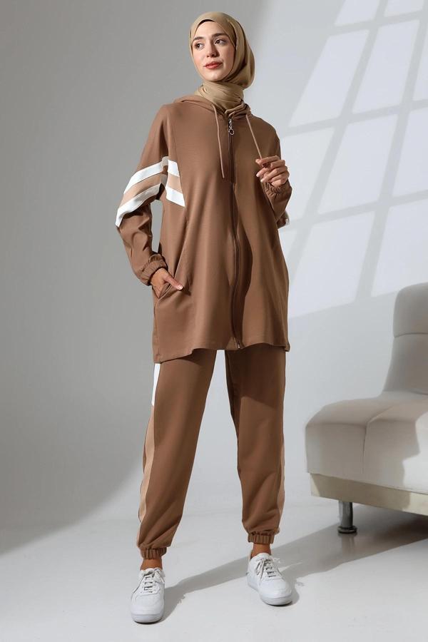 Kadın Mevsimlik Penye Alt Üst Spor ve Rahat Tesettür Takım - Image 1