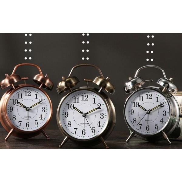 Metal Masaüstü Işıklı Çalar Saat Büyük Boy - Image 1